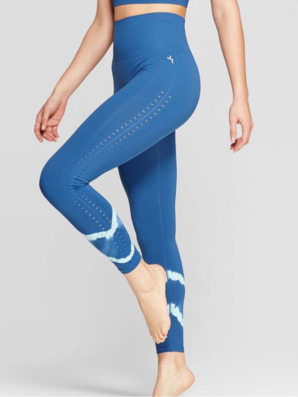 Joy Lab High-Waist Blue Tie-Dye Active Leggings